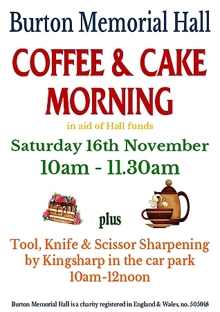 Mid-Monthly Coffee Morning 16th November 2024